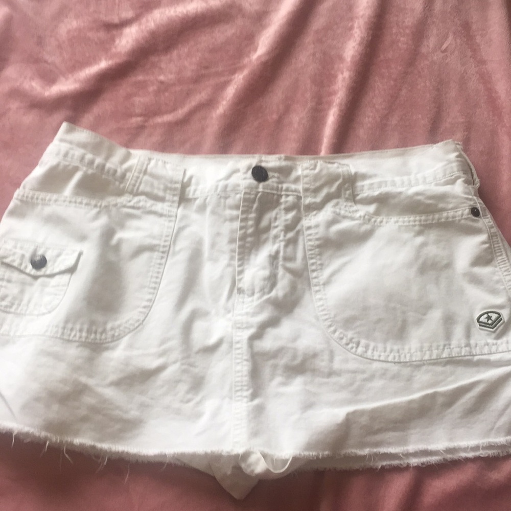 White Abercrombie skirt with shorts underneath
